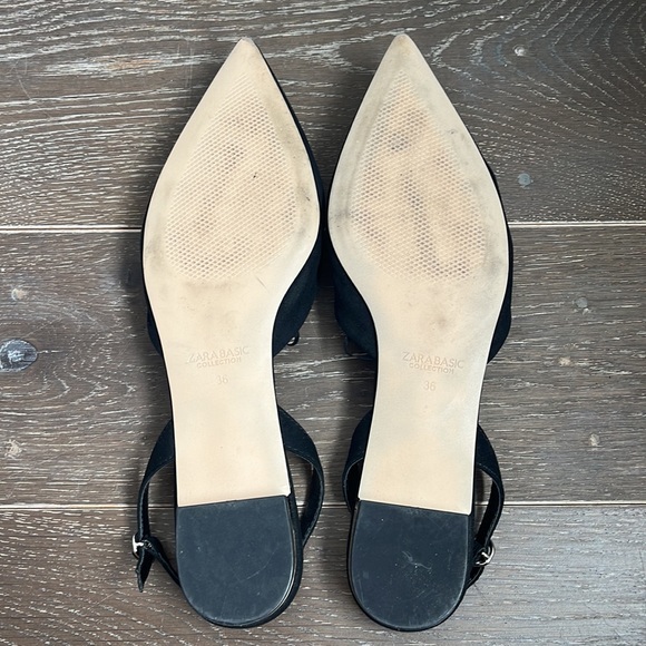 Zara suede sling back flat sandals - Picture 6 of 7
